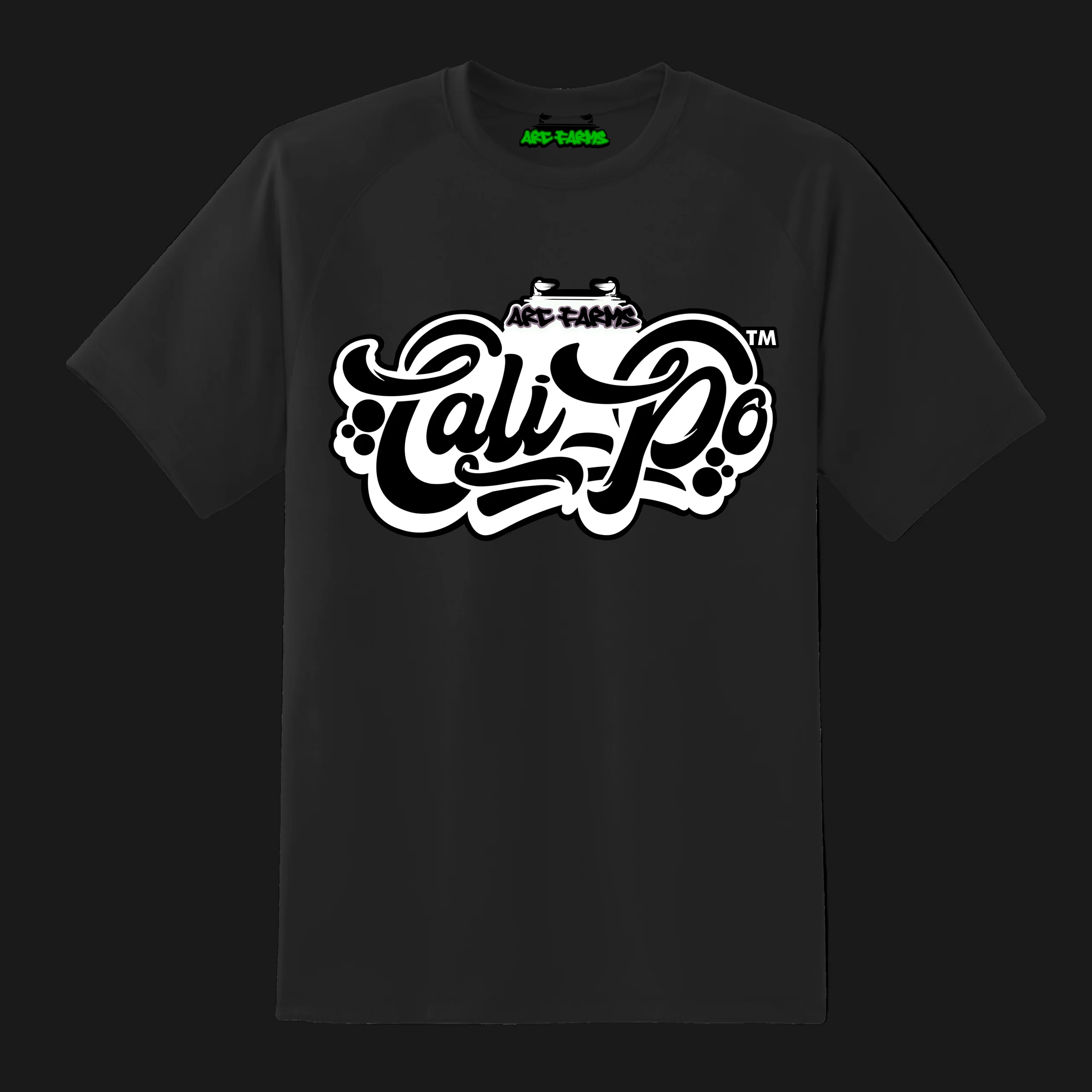 Dark_T-shirt__Blackwhite cali-po white logo