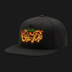 black snapback cap